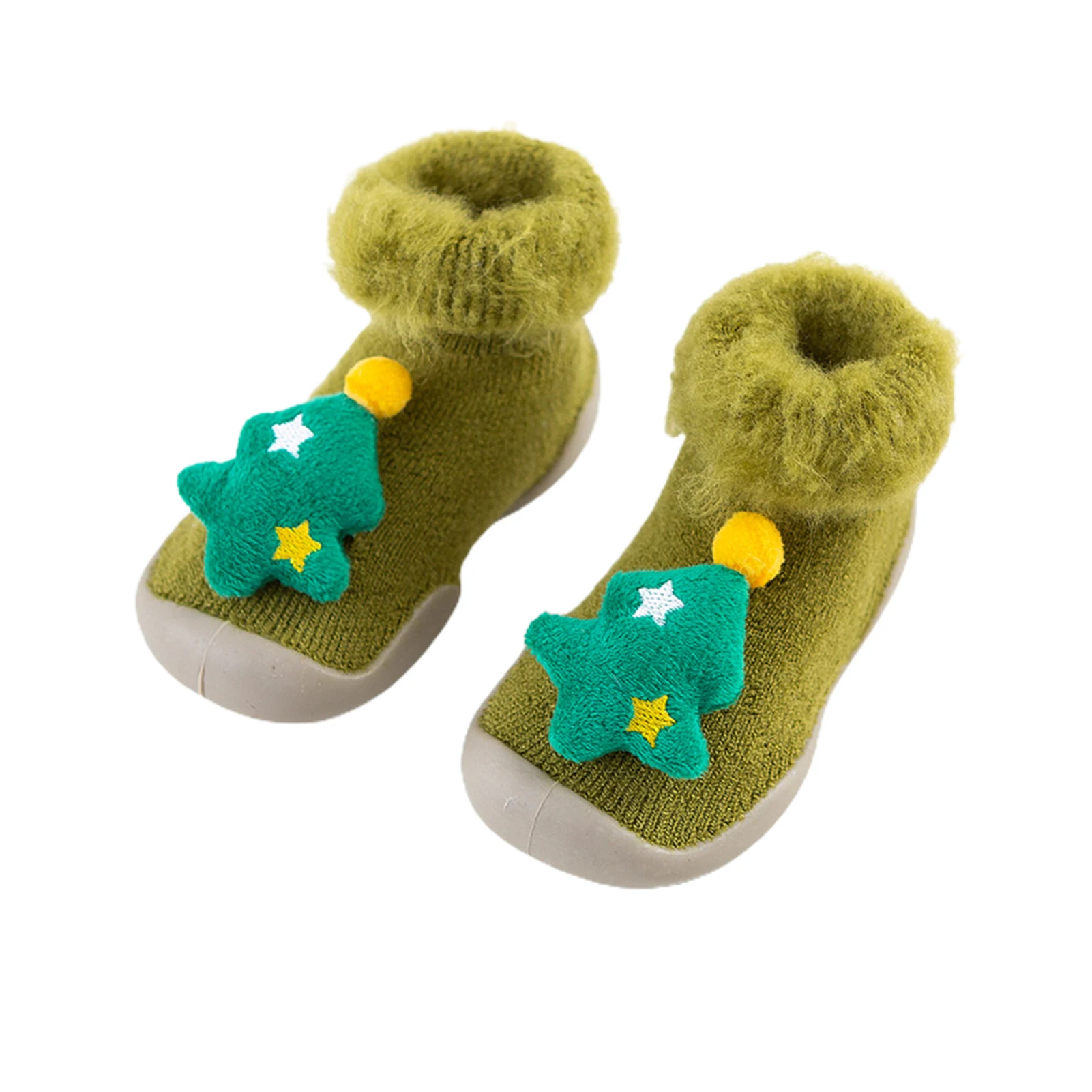 

Winter Thick Warm Xmas Design Newborn Comfortable Convenient Practical Multi-occasional Anti Slip Floor Socks Shoes with Soft So
