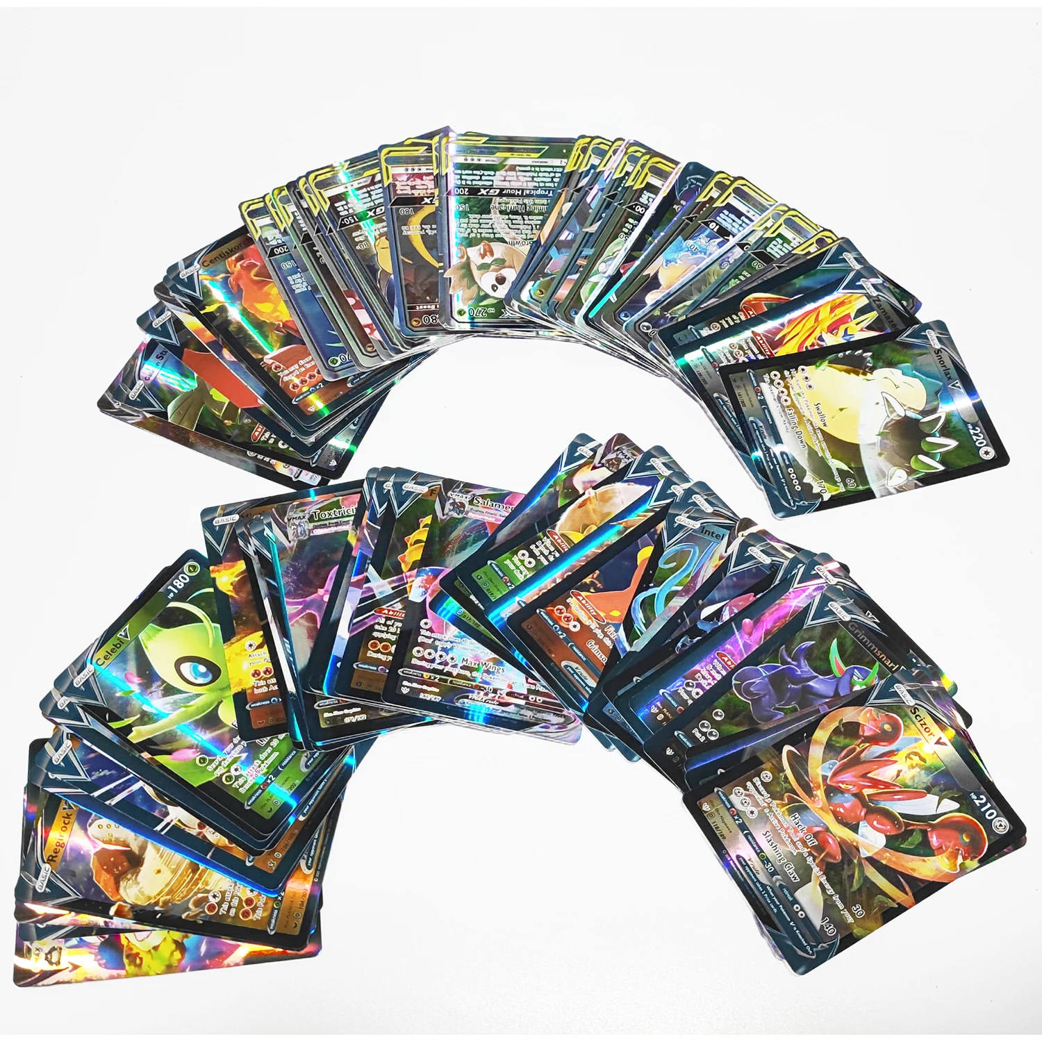 

New Pokemon 200 Pcs Shining Cards TAG TEAM Pokemon TRAINER VMAX Cards GX EC Trading Collection Cards GameToys
