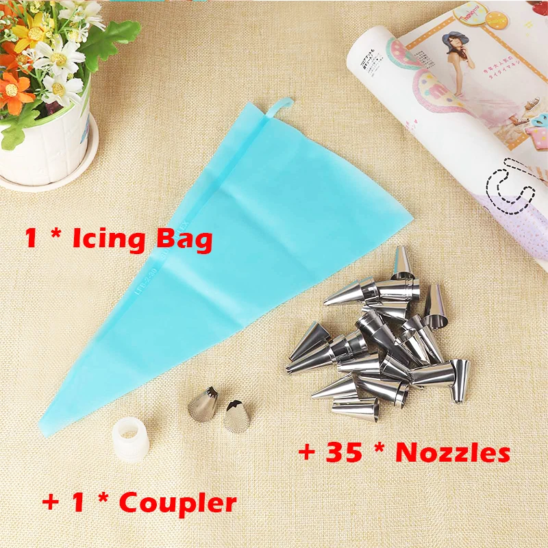 37 шт. набор из нержавеющей стали глазурь трубопроводов насадки украшения