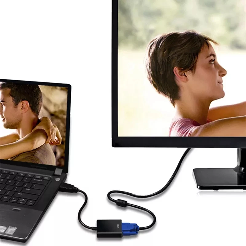 Высококачественный адаптер HDMI в VGA переходник папа мама 1080P цифровой аналоговый