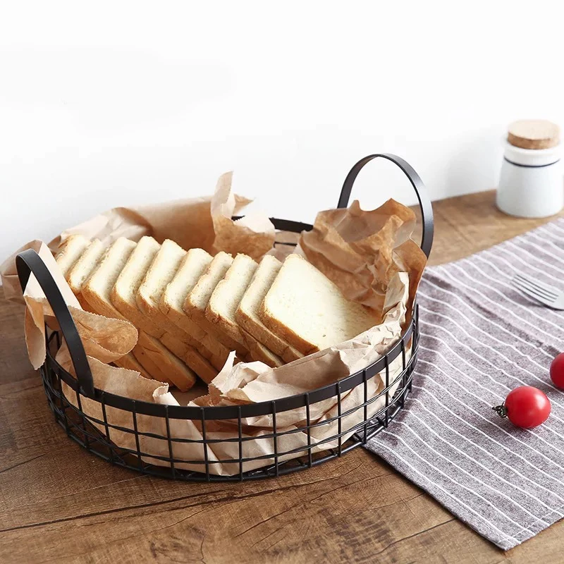 

New Storage Basket Home Food Bread Organizer Baskets Home Desktop Fruit Storage Basket Drop Shipping