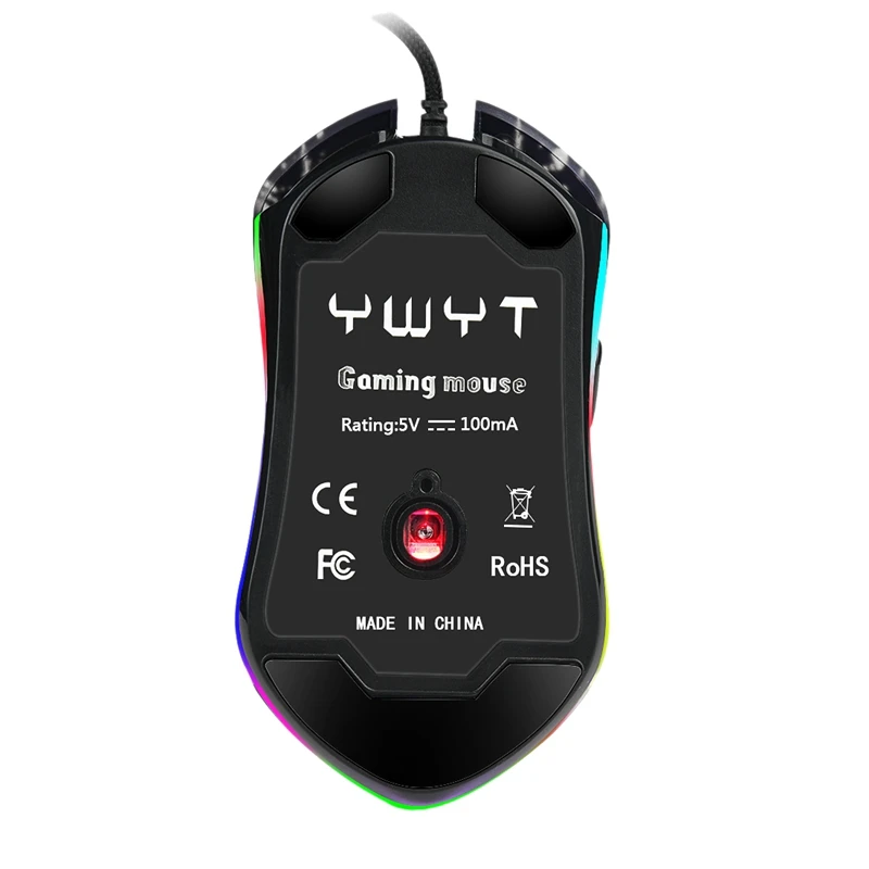 YWYT G819 Совершенно новая Механическая Проводная игровая мышь RGB Marquee многомодовая