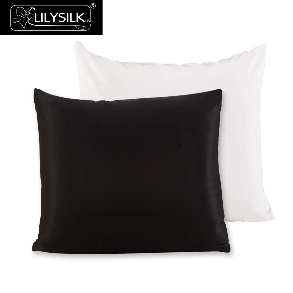 LilySilk наволочка 100 чистый шелк тутового шелкопряда для волос с хлопковой изнанкой