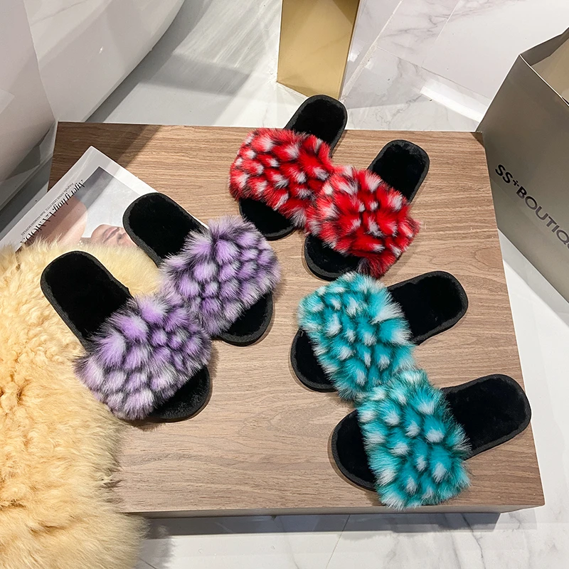 

Осенне-зимние женские тапочки, хлопковые тапочки, удобная повседневная обувь, сланцы, женские меховые сланцы, женская обувь