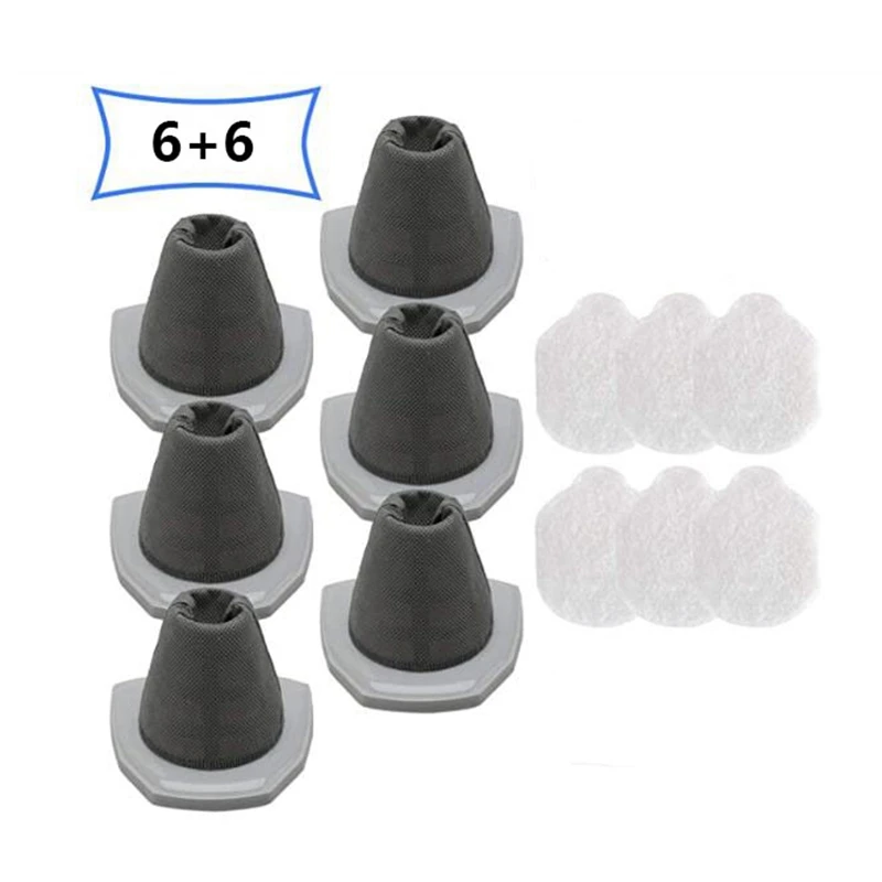 

6 Vacuum Filters & 6 Pre-Motor Filters For Eureka NES215A 3-In-1 Stick Vacuum,NES210/NES212/NES215. Compare To Part N010