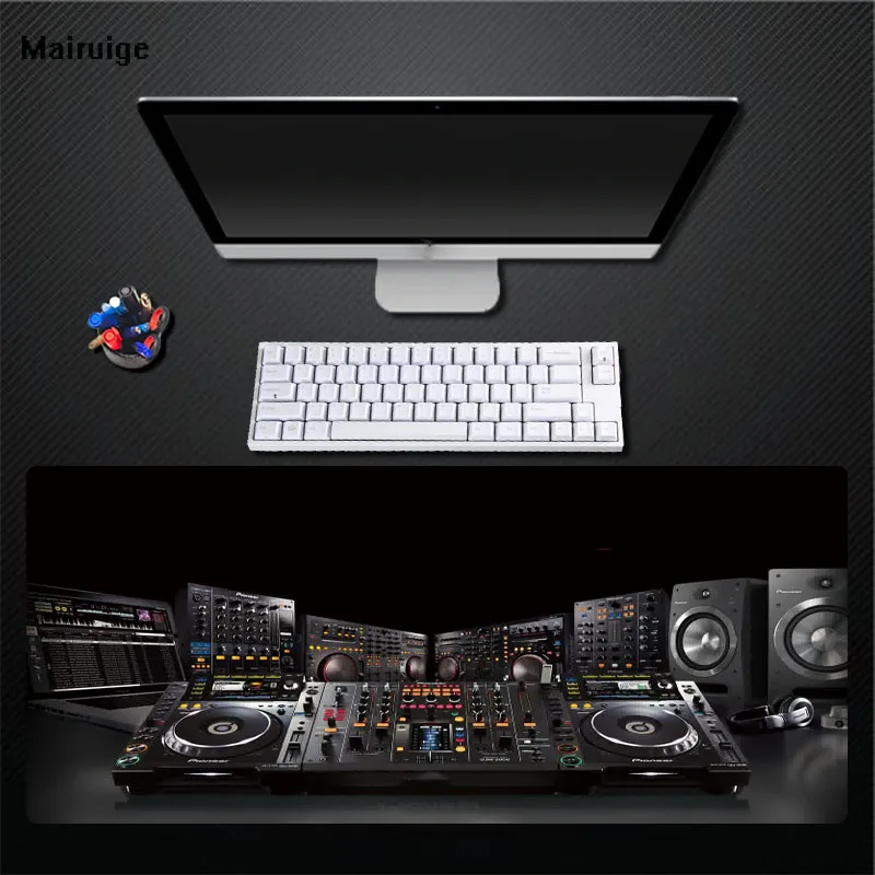 Mairuige черный коврик DJ клавиатура игра должна быть выделена удобный коврик для мыши ПК плеер Настольный нескользящий большой размер коврик