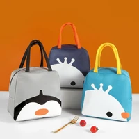 cute cartoon cooler lunch box portable insulated oxford textile lunch bag thermal food picnic lunch bags for women kids