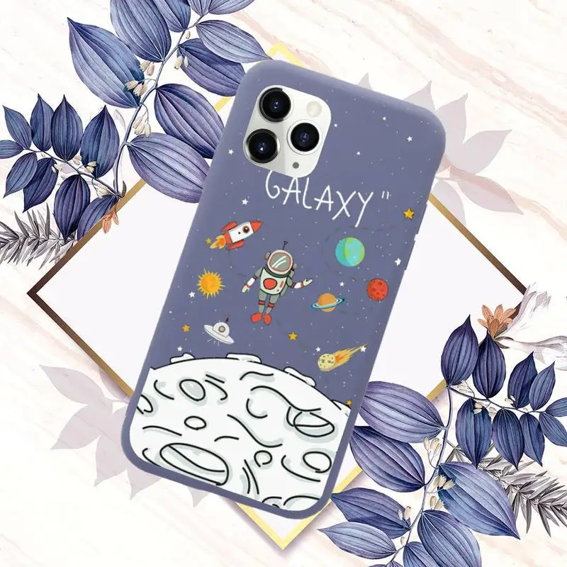 

Star Astronaut Phone Case Purple Candy Color for iPhone 11 12 mini pro XS MAX 8 7 6 6S Plus X SE 2020 XR