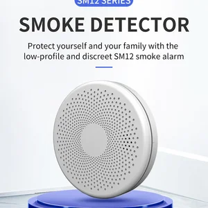 new universal tuya smart wifi smoke detector home fire smoke sound and light alarm sensor tuya app smart remote control free global shipping