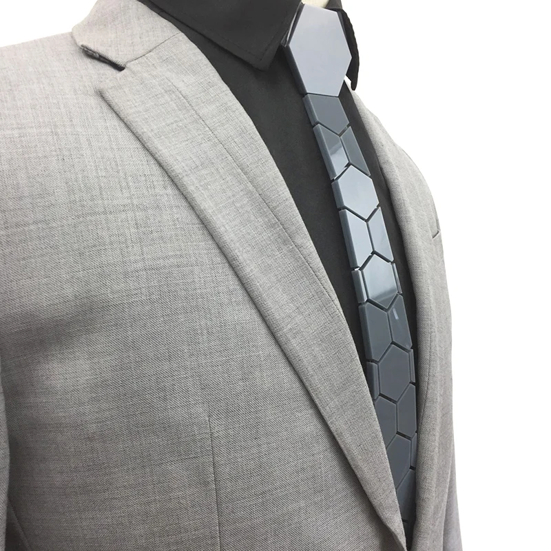 Классический дизайн темно-серые акриловые галстуки тонкие мужские роскошные