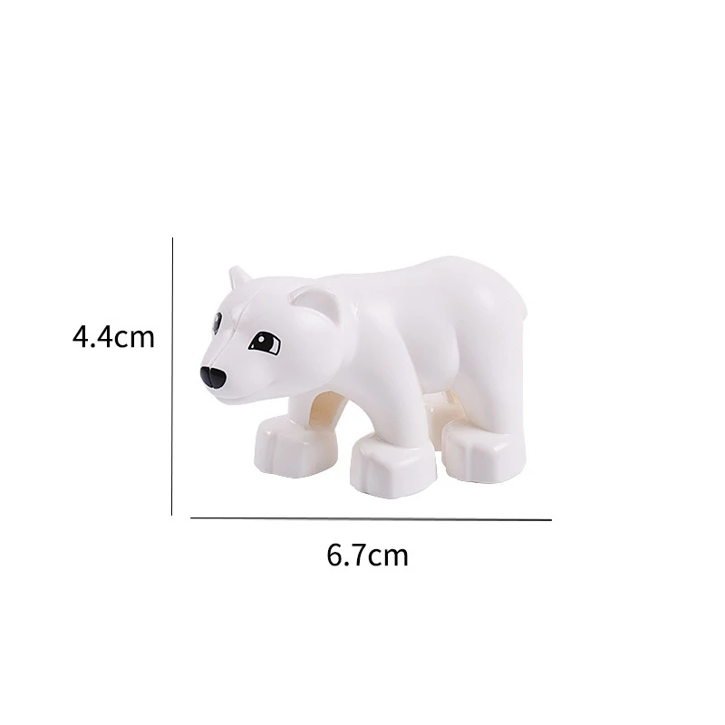 Милые фигурки из серии животных совместимые с моделями большого размера