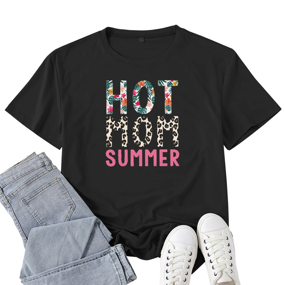 

Summer Hot Mom Print T Shirt Women Short Sleeve O Neck Loose Tshirt Summer Women Causal Tee Shirt Tops Camisetas Mujer