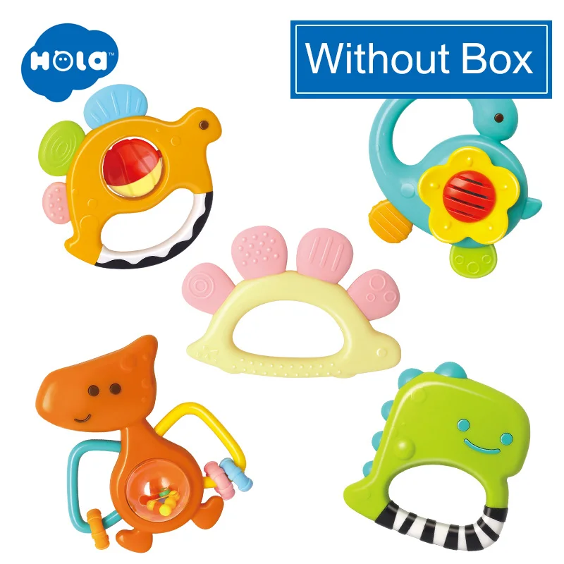 without box HOLA 1109 детские погремушки игрушки Новорожденные колокольчики детские игрушки 0-12 месяцев прорезывание зубов безопасное развитие ребенка раннее образование - Цвет: without box