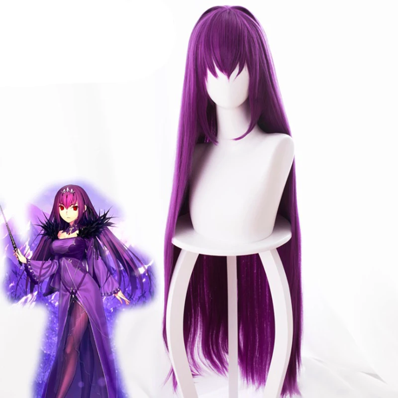 

Game Fate Grand Order Cosplay Wigs Scathach Cosplay Heat Resistant Synthetic Wig Hair Halloween Carnival Party Women Cosplay Wig