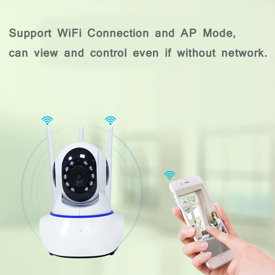 Ip камера DAYTECH с 3 антеннами безопасности 1080P Wi Fi видеонаблюдения датчиком движения