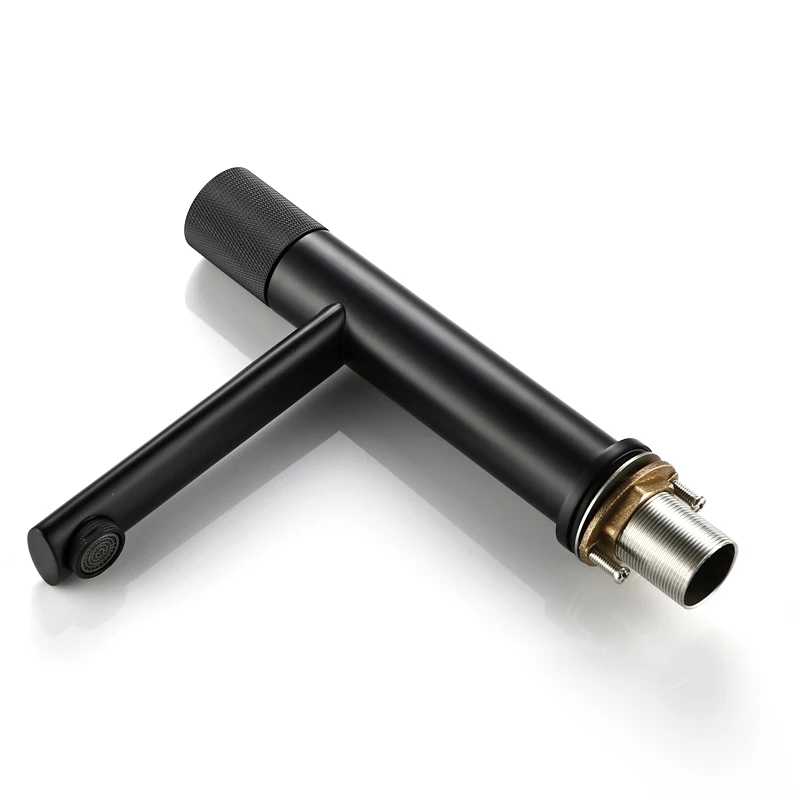 Черный короткий смеситель Smesiteli высококачественный латунный Смеситель для