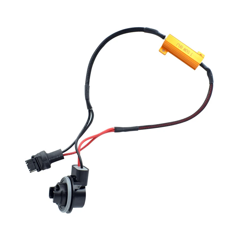 T20 1156 BA15S 1157 7440 7443 3156 3157 Разъем 50 Вт декодер автомобиль светодиодный поворот Син