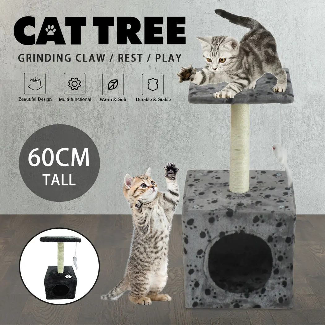 

New Simple Lightweight Pet Cat Toy Spacious Square Cat Condo Cat Tree VJ-Drop