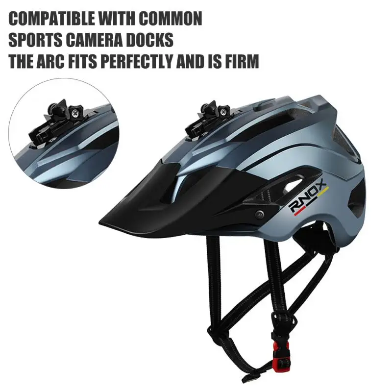 RNOX Men and women Riding helmet off-road Bike breathable camera Anti-collision cap Road bike mountain road | Спорт и развлечения