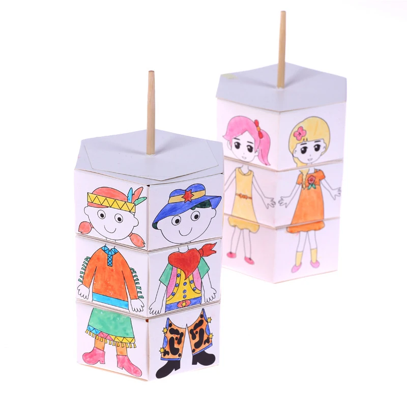 Вращающаяся поделка бумага цвет совпадающая граффити одежда для переодевания