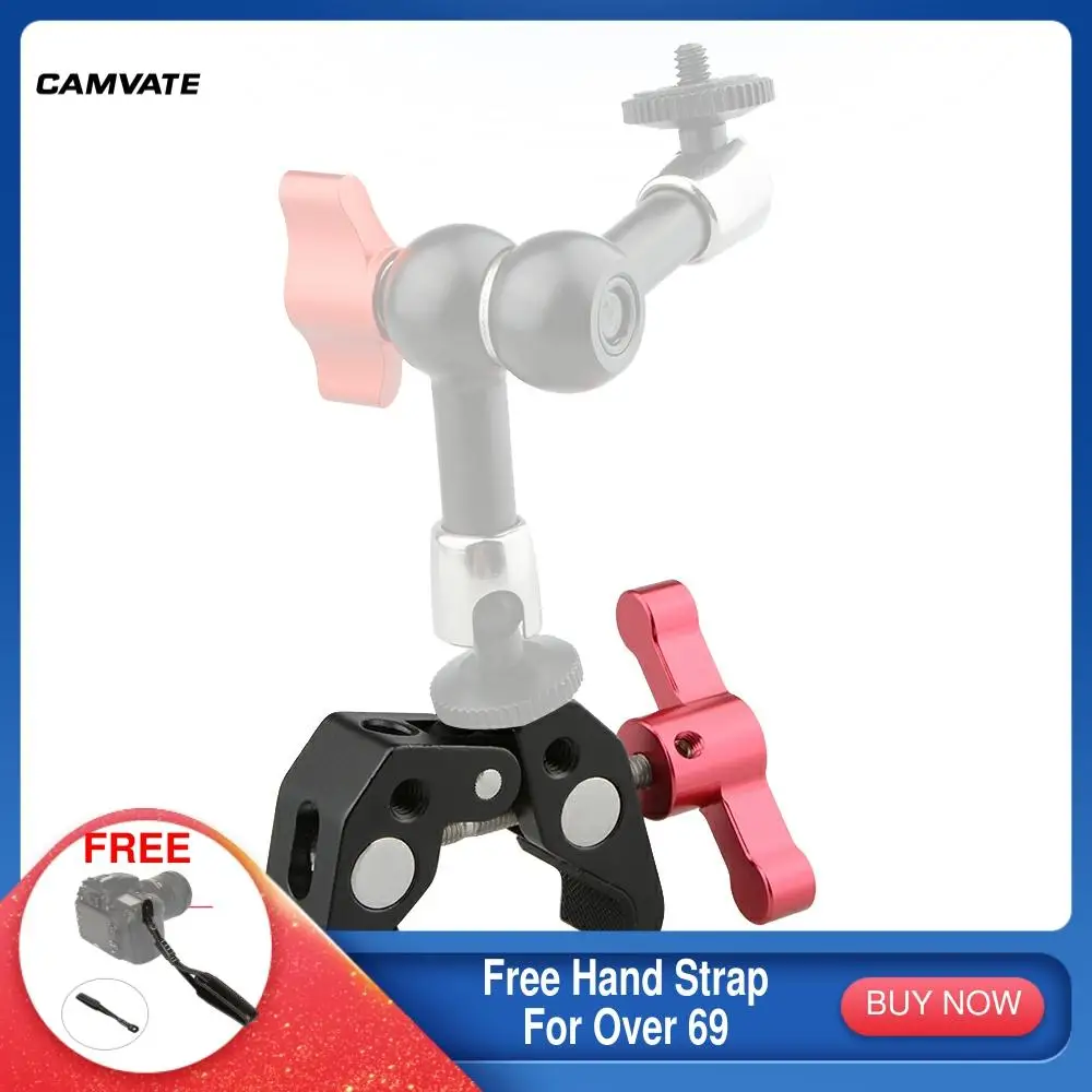 CAMVATE Super Clamp плоскогубцы с зажимом 1/4 дюйма 20 дюймов и 3/8 16 резьбовых отверстий для