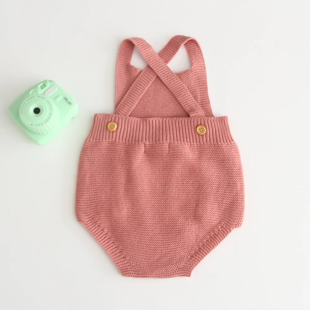

Newborn Baby Boys Clothes Autumn Baby Knitting Rompers Cute Overalls Infant Baby Girl Romper Sleeveless Romper Jumpsuit 0-24M