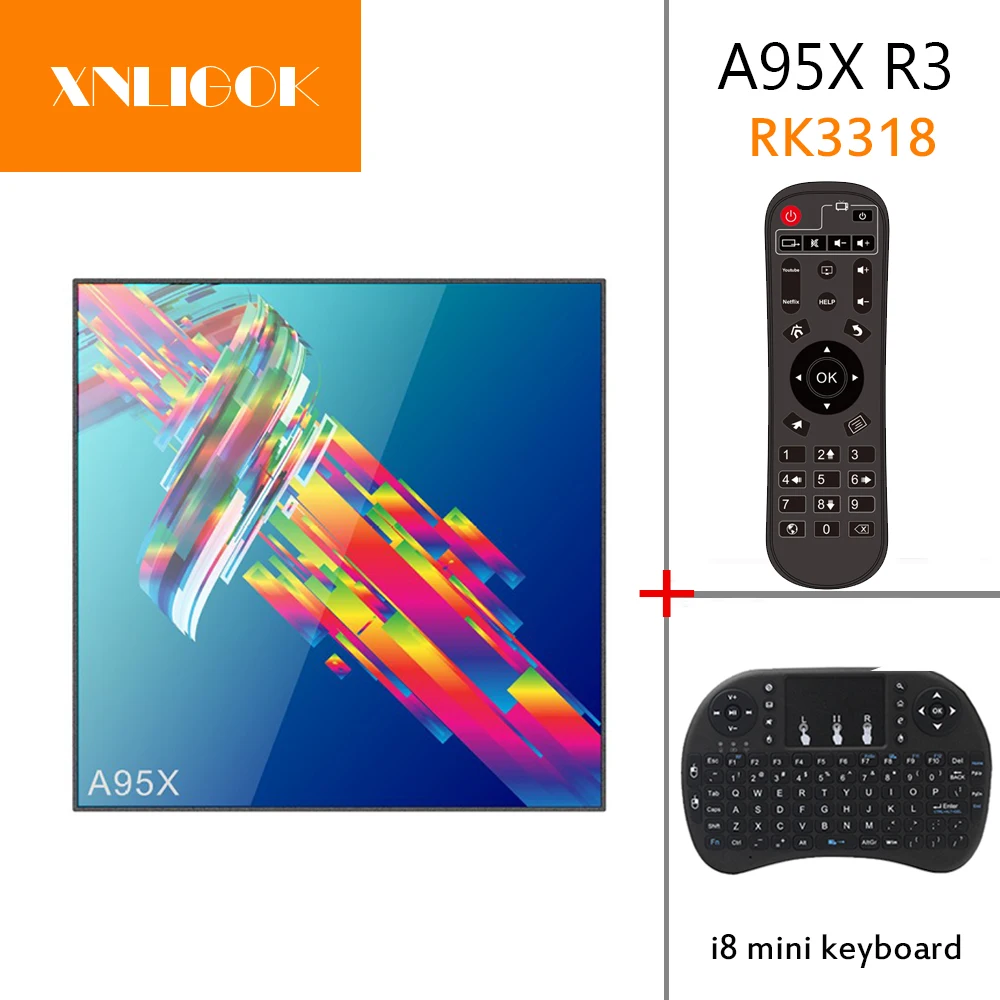 ТВ приставка RK3318 Android 9 0 ОС A95X R3 Wi Fi BT4.0 4 ГБ 64 ГБ|ТВ-приставки и медиаплееры| |