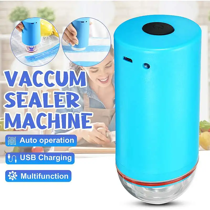 

Portable Household Automatic Vacuum Sealer Pump Machine Cordless Electric Air Vacuum Pump For Clothes Quilt Food USB charge