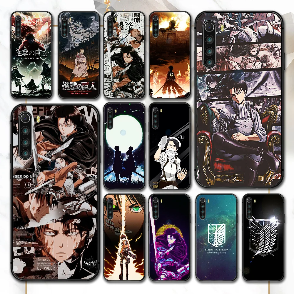

Attack On Titan Anime Phone Case For Xiaomi Redmi Note 7 8 8T 9 9S 4X 7 7A 9A K30 Pro Ultra black Back 3D Shell Fashion Bumper