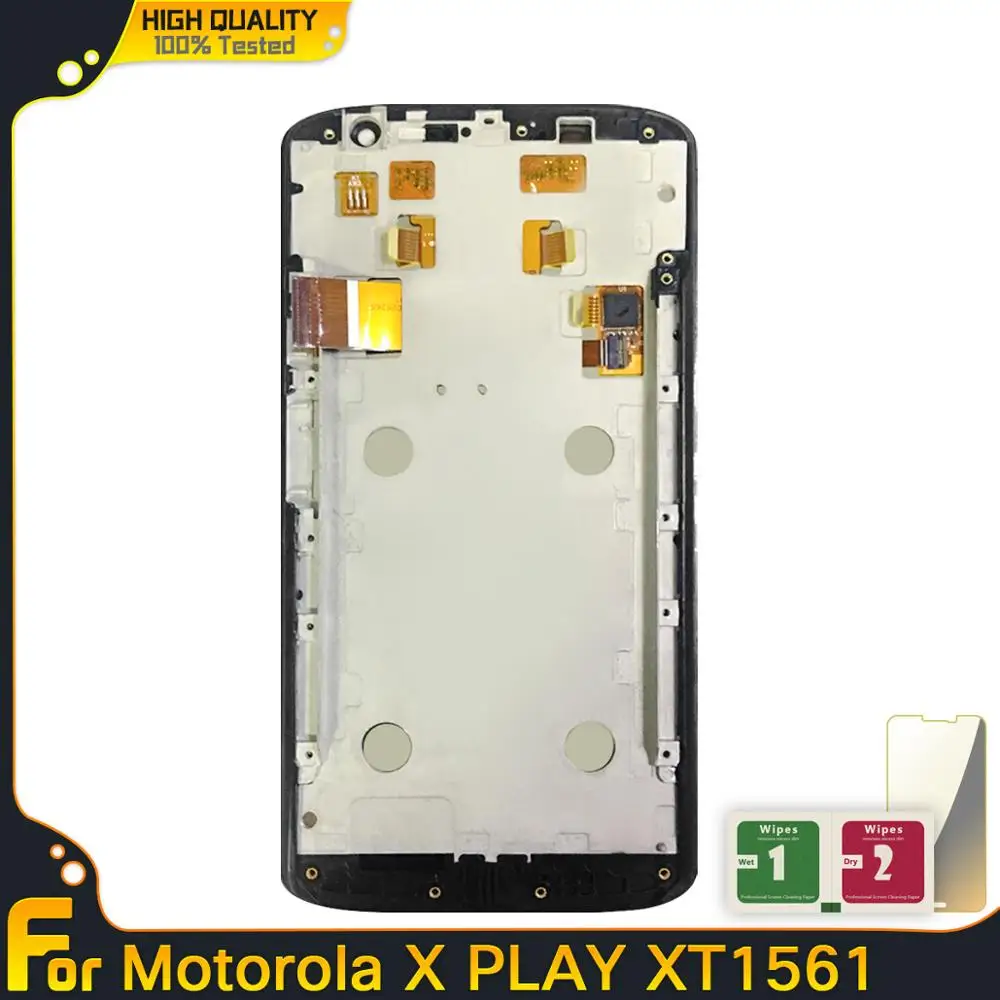 ЖК-дисплей с сенсорным экраном и дигитайзером в сборе рамкой для Motorola MOTO X play XT1561