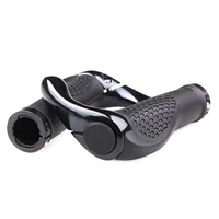 1 pair comfy mountain bicycle grips with horns non slip tpr rubber integrated mtb cycling bike handlebar sheath shock absorption
