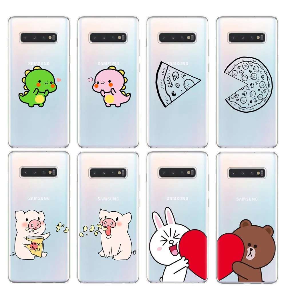 Забавный чехол для телефона с изображением пиццы лучшие друзья Samsung S6 S7 Edge S8 S9 S10