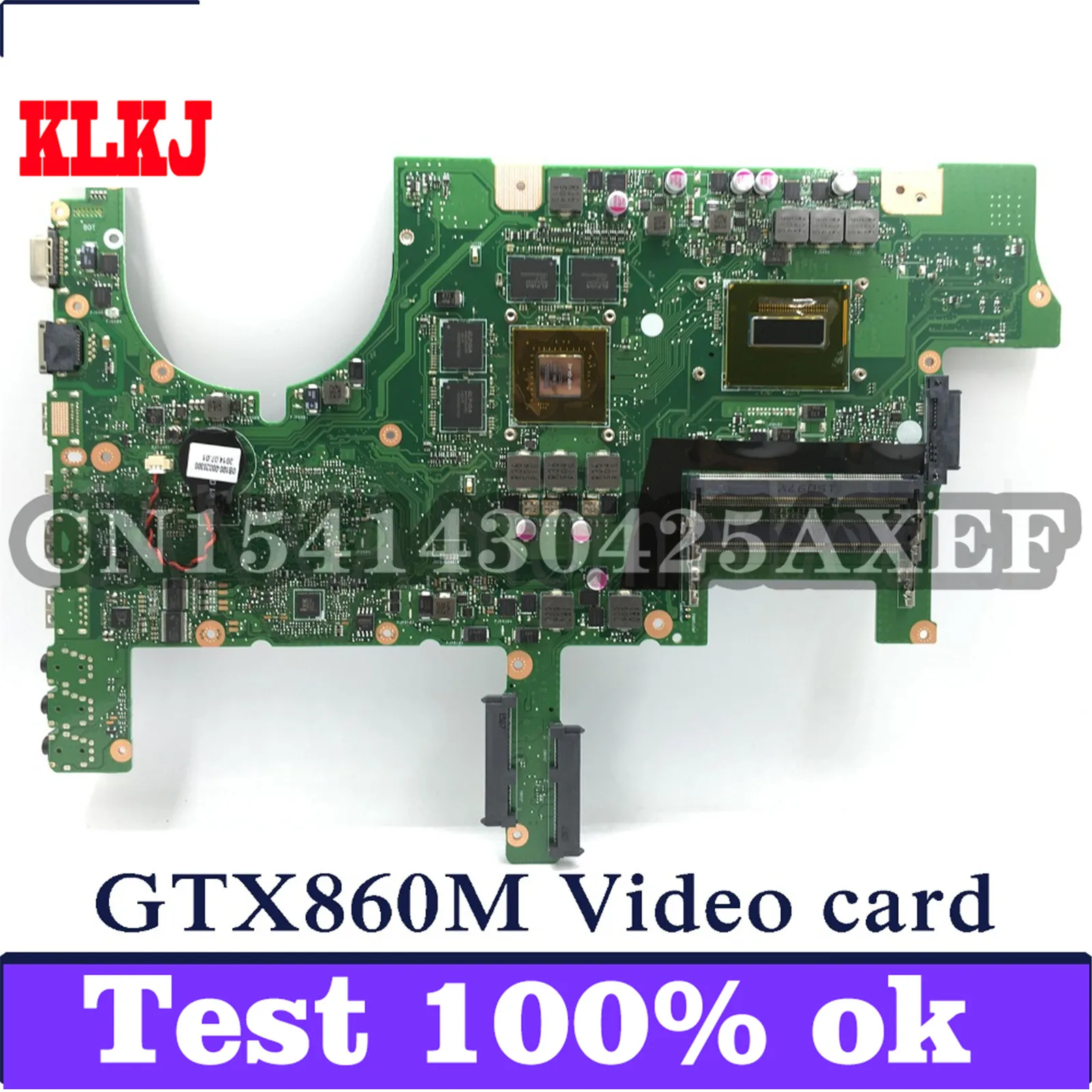 

KLKJ G75J1M материнская плата для ноутбука ASUS ROG G751JM оригинальная материнская плата I7-4710HQ GTX860M