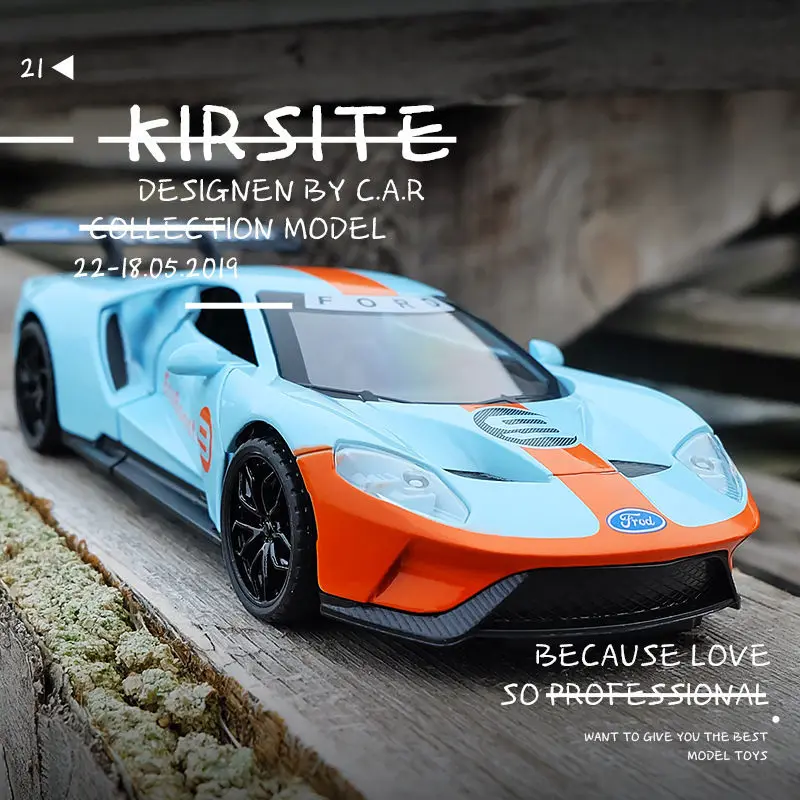 Модель спортивного автомобиля FORD GT40 в масштабе 1:32 литые игрушечные автомобили