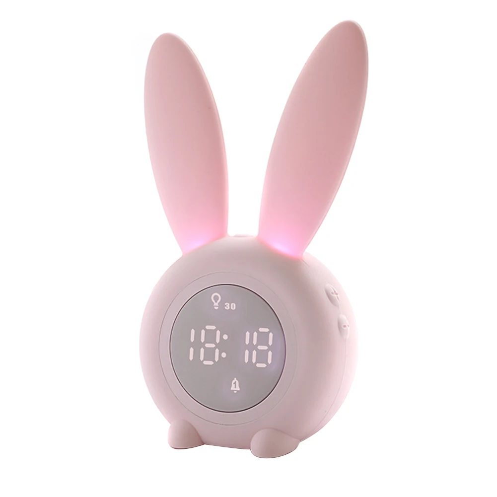 

Симпатичный кролик, таймер, будильник, управление звуком и светильник Том, ночсветильник, температура, календарь, Перезаряжаемый для детей, ...