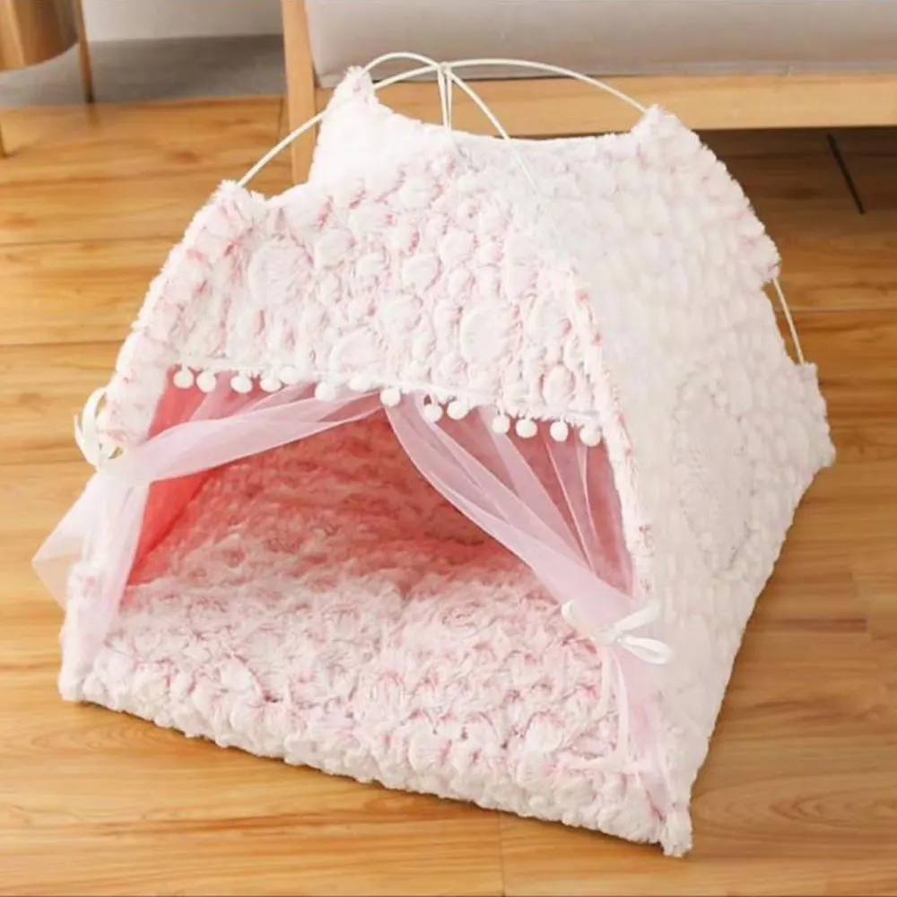 

Foldable Pet Tent House Breathable Print Puppy Cat Bed House Portable Outdoor Indoor Mesh Kennel For Small Dog Cat
