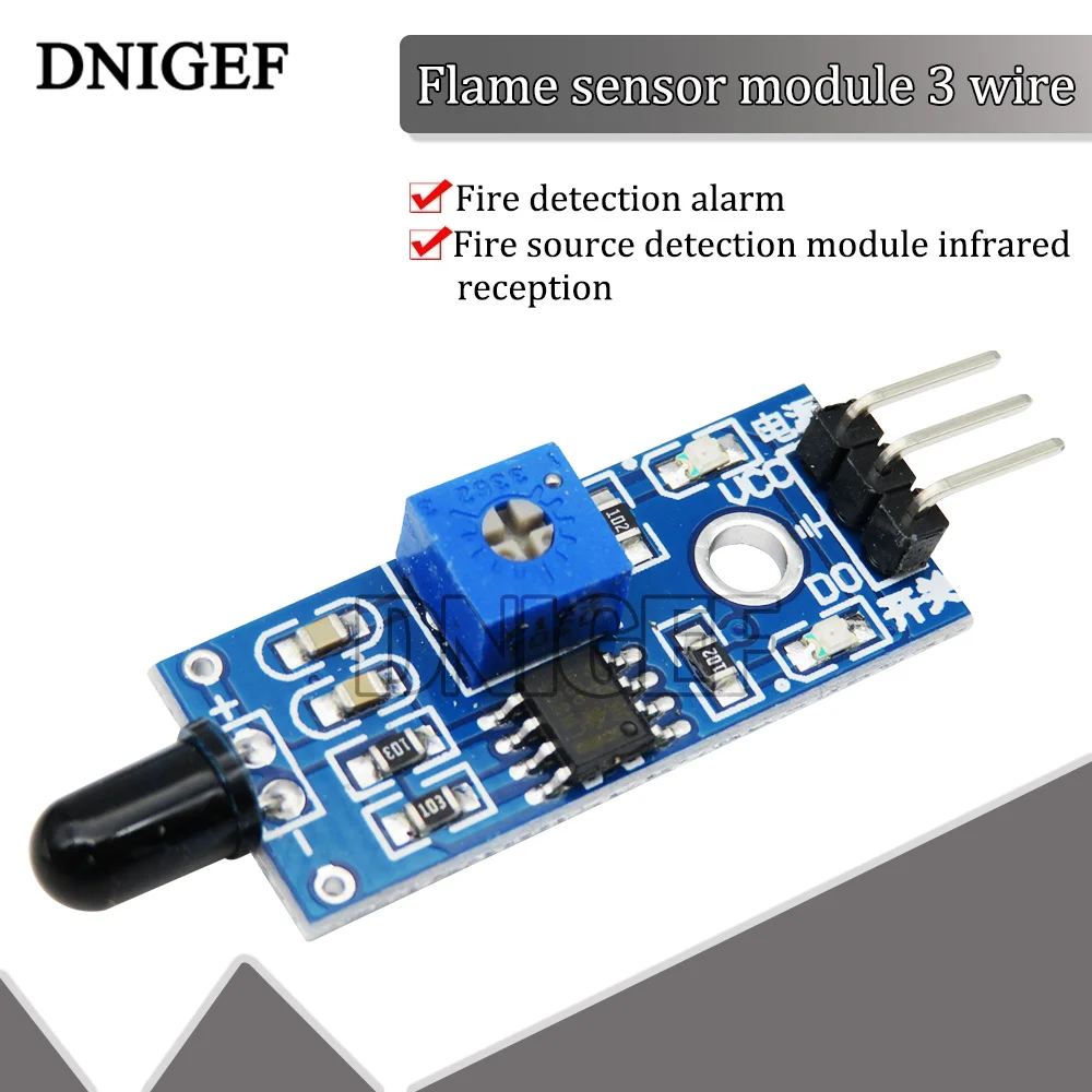 

DNIGEF 1 PCS IR Flame Sensor Module Detector Smartsense For Temperature Detecting Suitable 3Pin