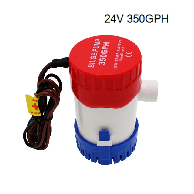 Высокое качество Трюмная помпа 350/500/750/1100gph 12/24VDC правило водяной насос, используемый в лодке гидросамолет двигатель дома лодка - Напряжение: 350GPH 24V