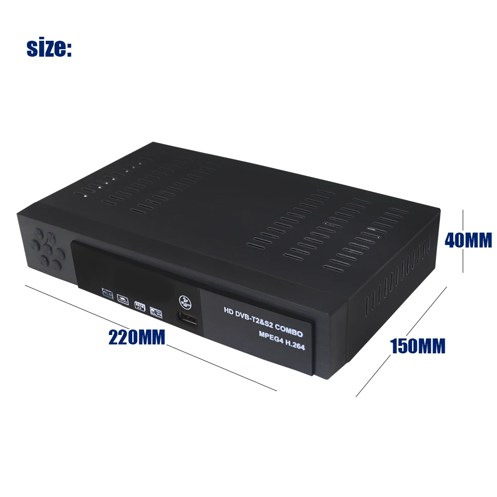 Горяч-продавая России dvb t2 s2 комбо hd цифровой эфирный спутниковый приемник mpeg2/4 поддерживает Cccam Youtube Biss IPTV Set-top box