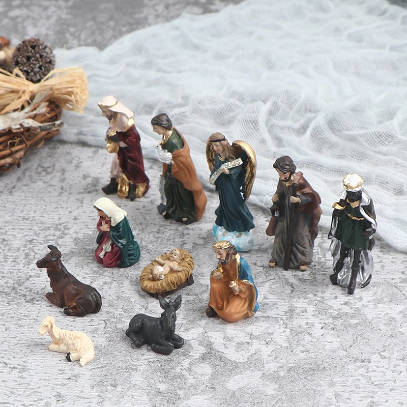 11 шт./компл. Рождество Христос рождение Иисуса украшение сцена ясли Декор