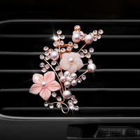 elegant bouquet car air freshener auto outlet clip car scent diffuser car decor interior crystal car accessories gifts for girls
