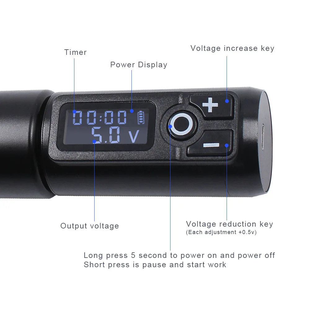 Беспроводной картридж для тату машинки сменный аккумулятор ротационный