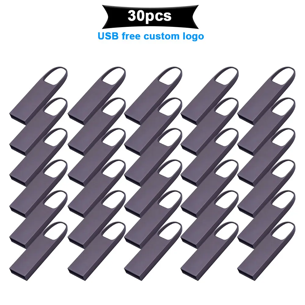 

30 шт./лот, металлический USB 2,0 флеш-накопитель с логотипом на заказ, USB флеш-накопитель, 64 ГБ, 32 ГБ, Memoria, USB флеш-накопитель для свадебных подарко...