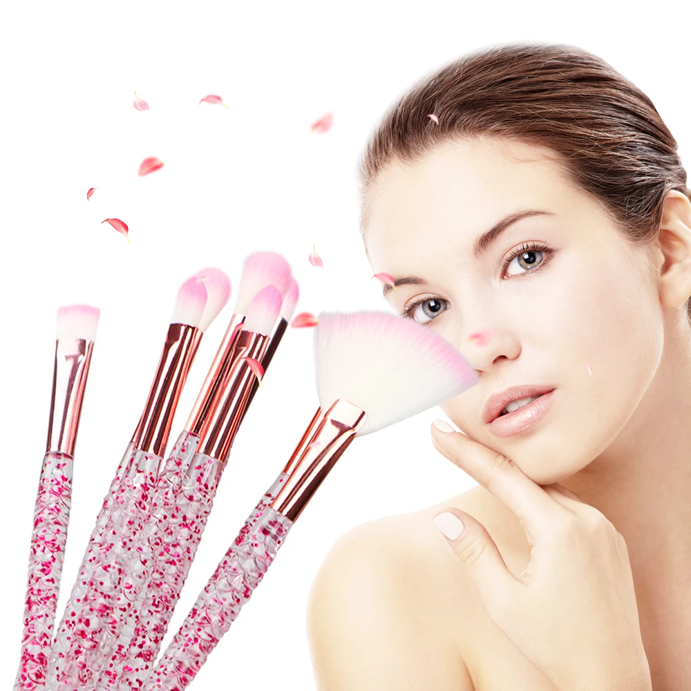 Набор розовых кистей для макияжа русалка 10 шт. | Красота и здоровье
