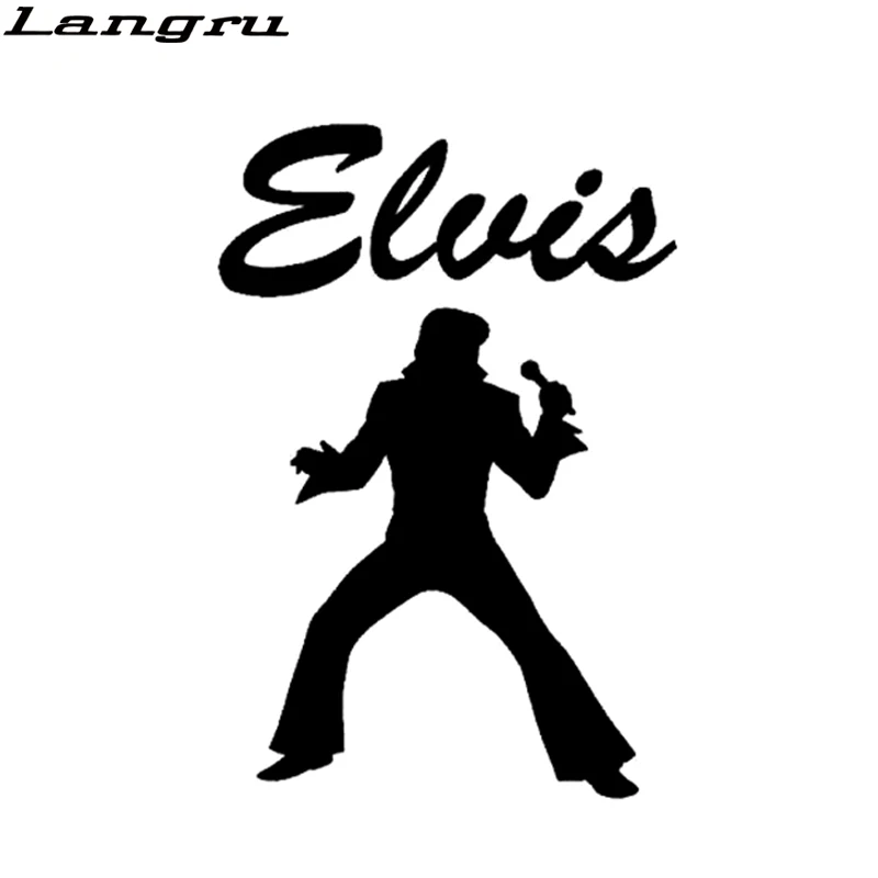 Langru 10 2*15 см смешные виниловые графические наклейки Elvis Presley для автомобиля