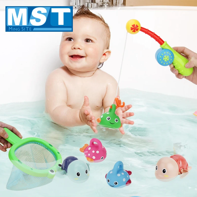 Детские игры для душа рыболовная игрушка ванной набор удочек плавающая рыба