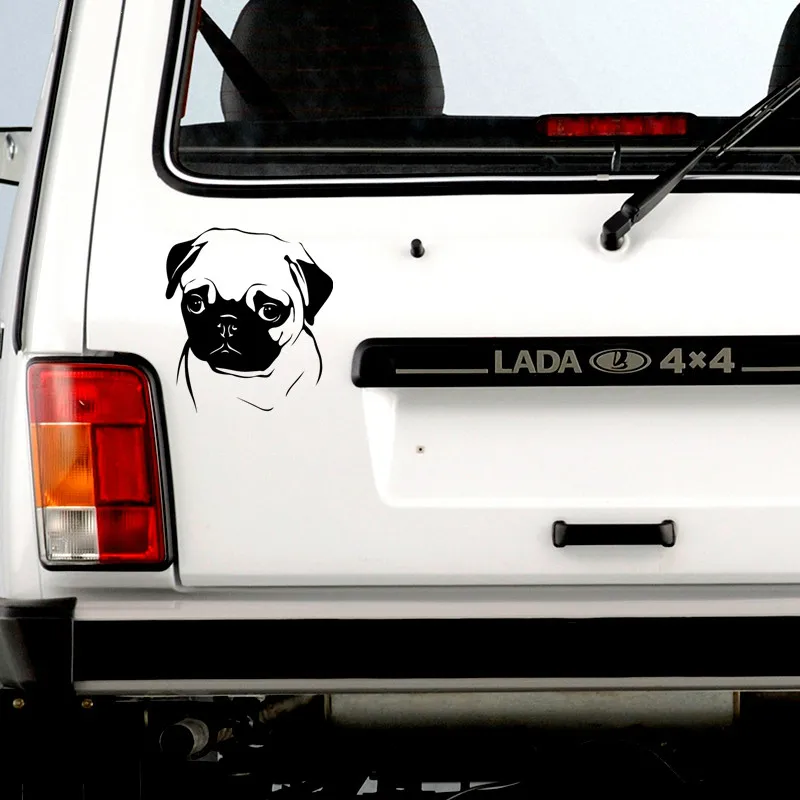 Прекрасный Мопс для Авто/бампер/окно виниловая наклейка наклейки DIY Декор