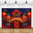 Фон для фотографирования с изображением китайского Лунного Нового года красного фонаря тигра