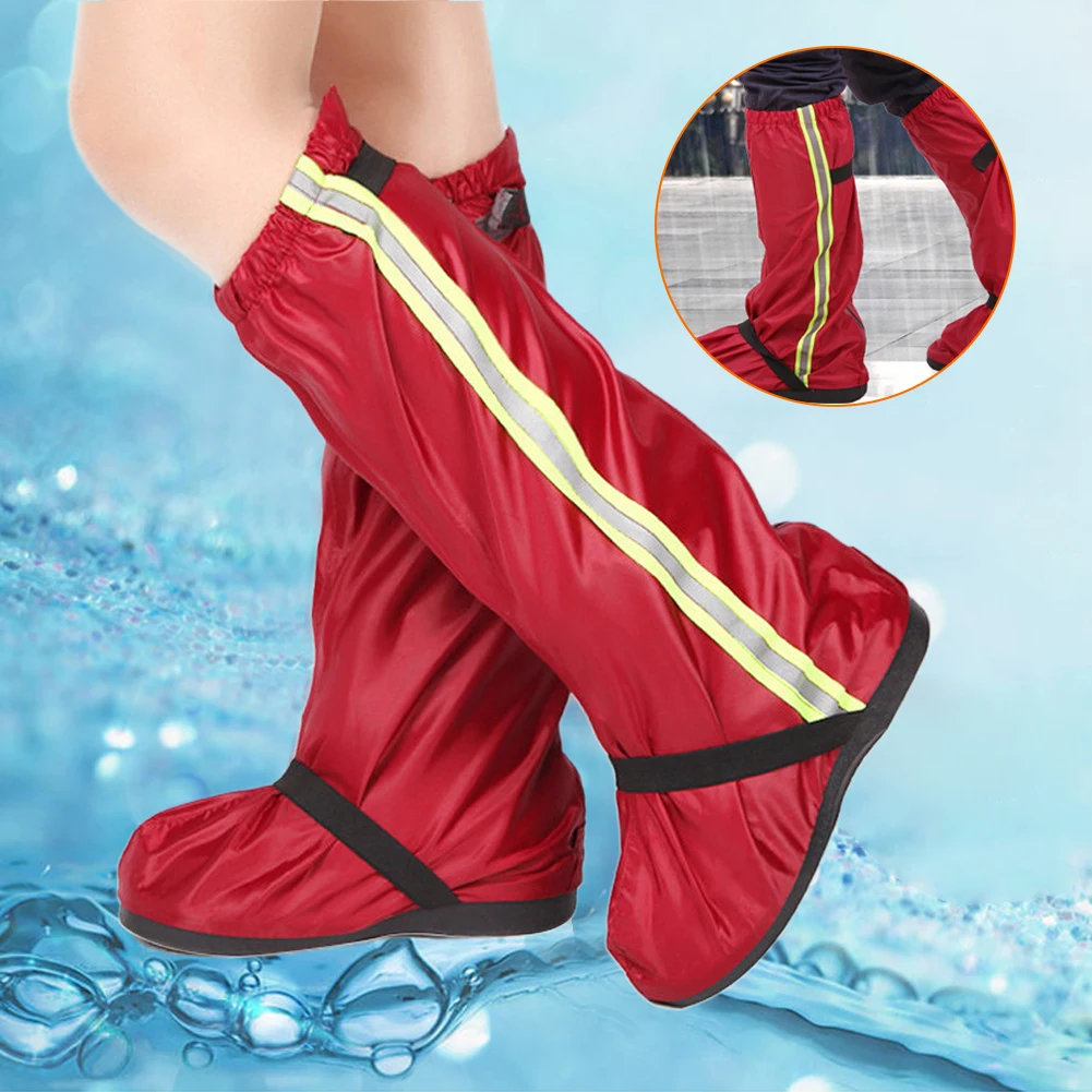 Для мужчин и женщин светоотражающая лента непромокаемые сапоги длинные для