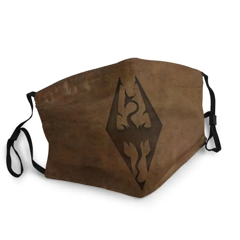 

Skyrim изношенная кожа с тиснением дышащая маска для рта унисекс для видеоигр Пылезащитная маска защитный чехол респиратор